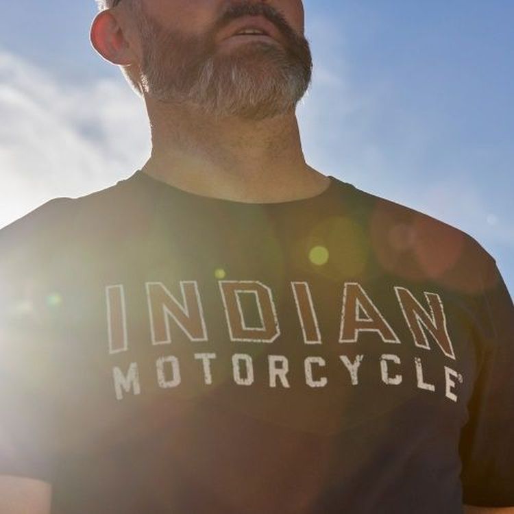 Indian Motorcycle Distressed Logo T-Shirt - Navy