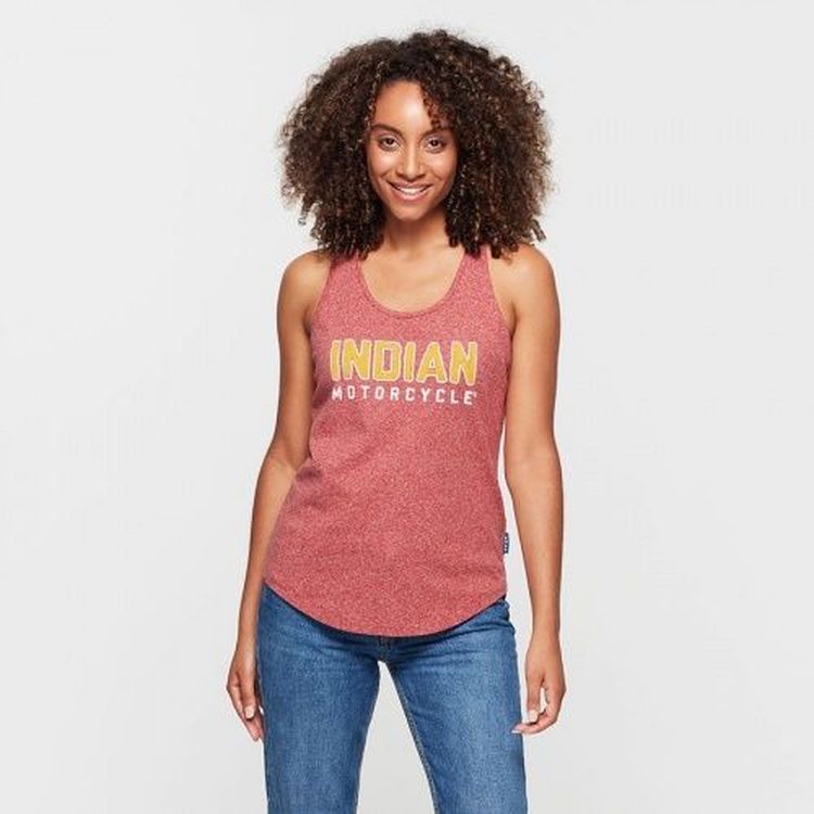 Indian Motorcycles Ladies Muscle Back Logo Tank - Red