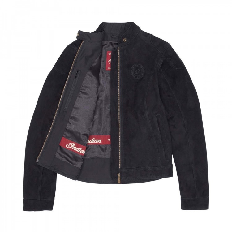 Indian Motorcycle Women's Cleveland Suede Jacket - Black