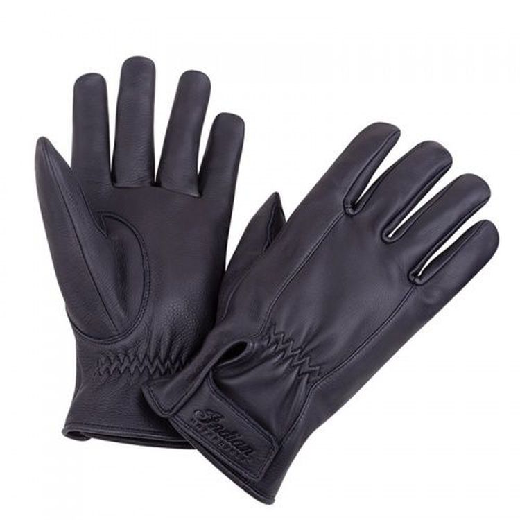 Indian Motorcycle men's Deerskin strap gloves - black
