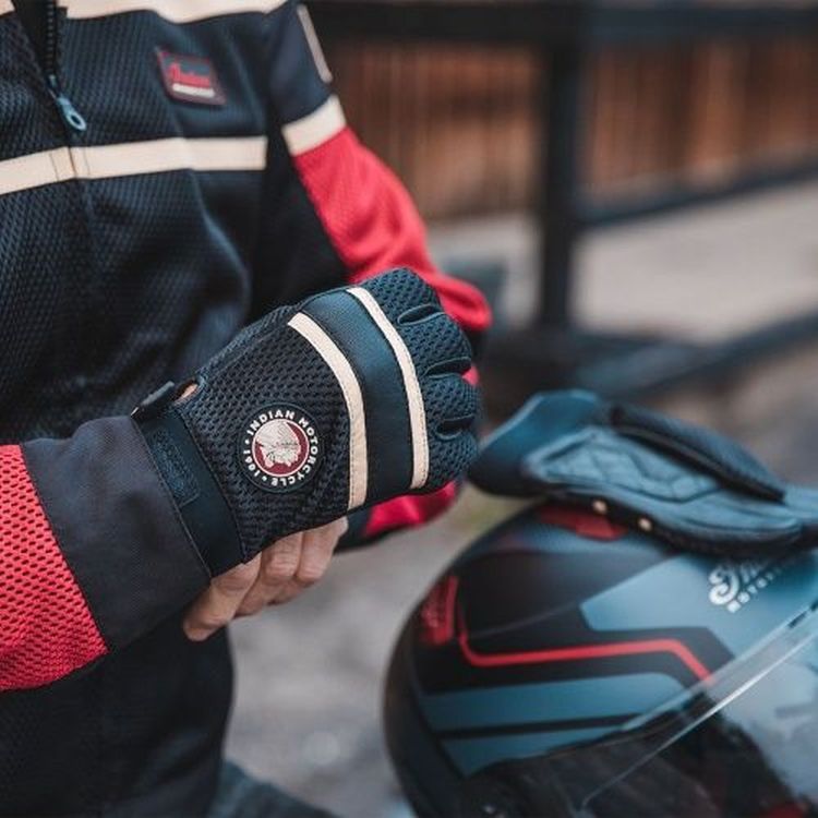 Indian Motorcycle 'Arlington' mesh gloves - black
