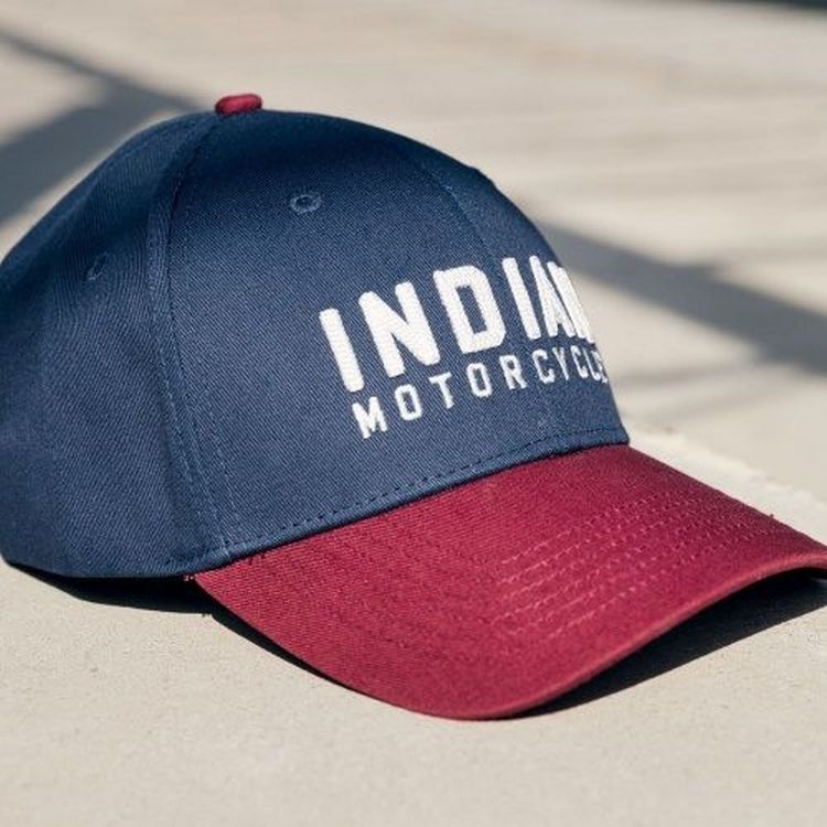 Indian Motorcycle Block Logo cap - blue & red