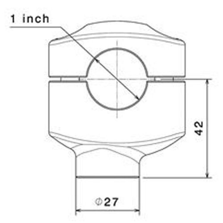 Rizoma 1 Inch (25.4mm) Bar Risers - 42mm Height
