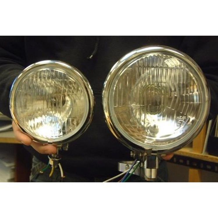 Bates Headlights With Clamps - Pair