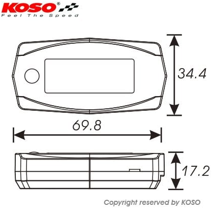 KOSO Mini 4 Dual Temperature Gauge (Inc Senders)