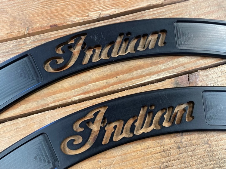 Indian Scout Rear Fender Accents - Marked (Light Scratches)