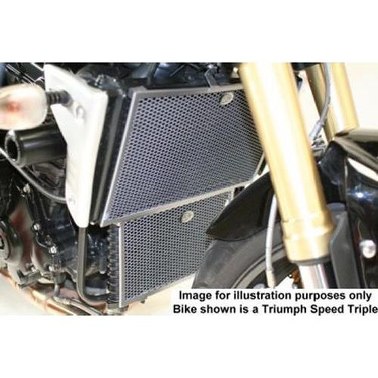 Radiator & Oil Cooler Guard Set BLACK - Suzuki GSXR 1000 K7-K8