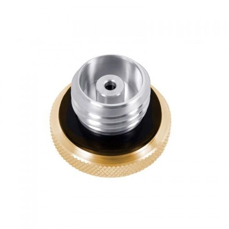 Fuel Tank Billet Satin Spun Brass Finish Cap Knurled For Triumph and Harley Davidson by Motone