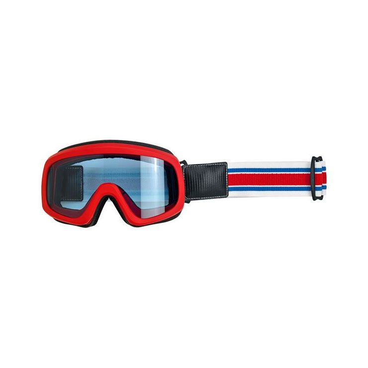 Biltwell Overland 2.0 Racer Goggles Red White and Blue