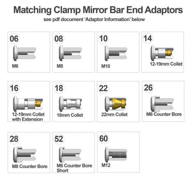 Matching Bar End for Oberon Clamp Mirror