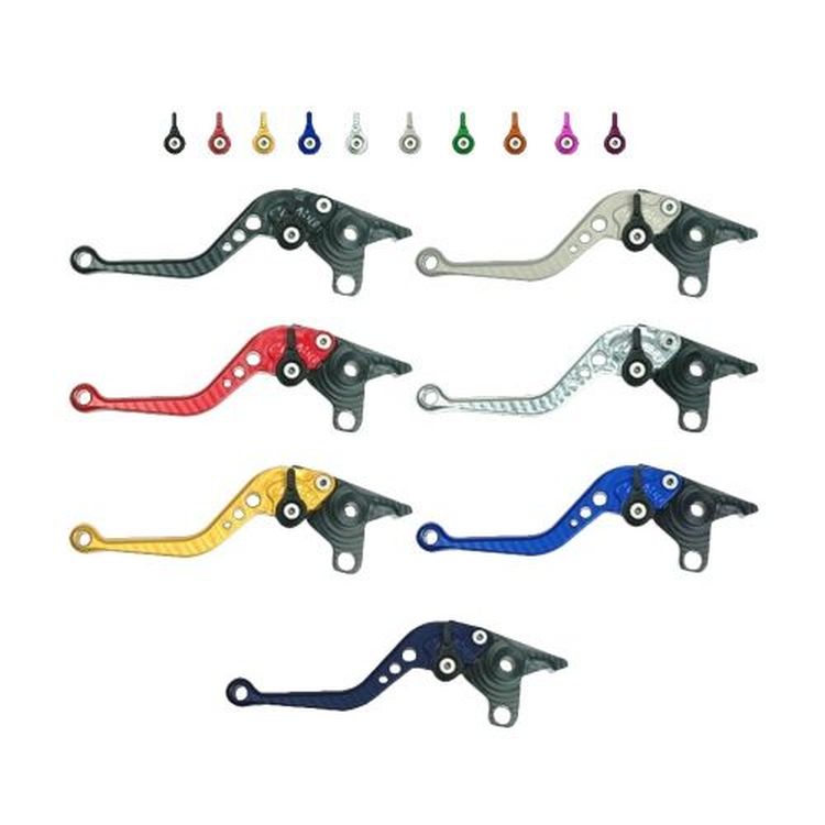 Pazzo Racing Motorcycle Billet Adjustable Brake Lever - All Colours & Lengths F-21