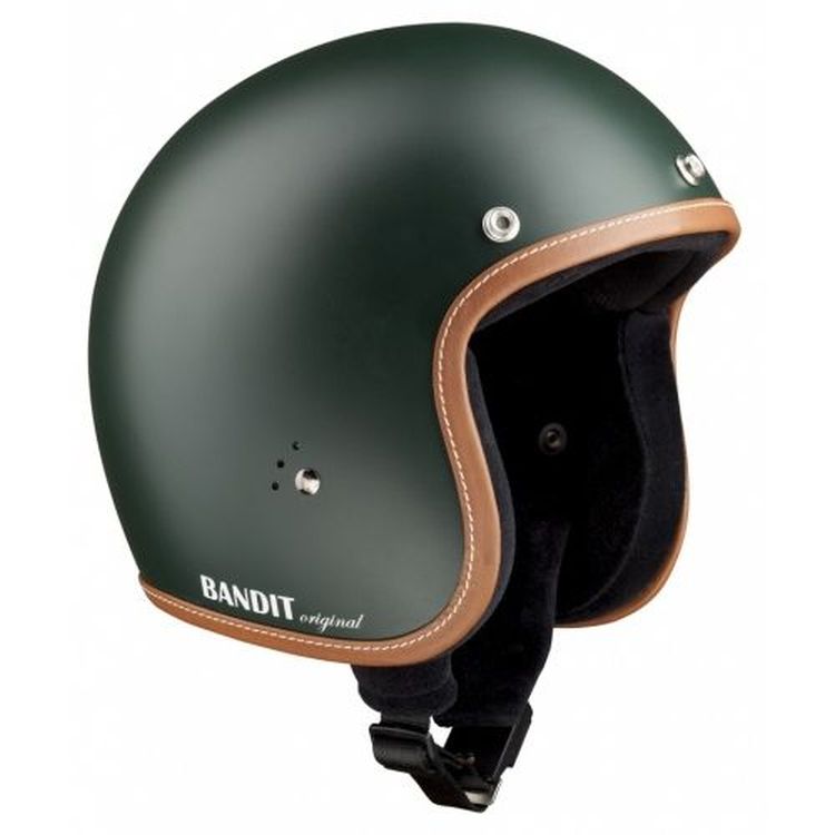 Bandit Jet Premium British Racing Green Open Face Motorcycle Helmet