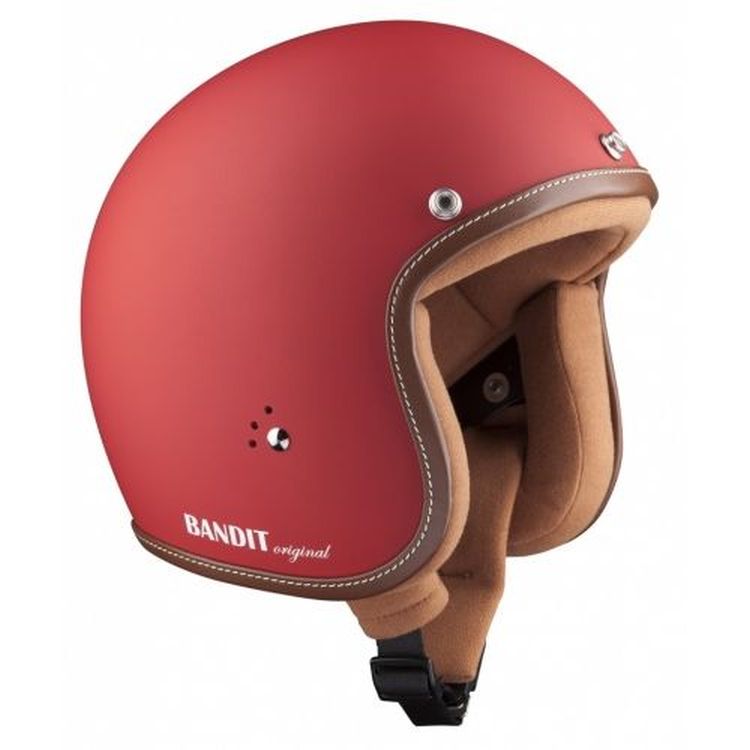 Bandit Jet Premium Matt Red Open Face Motorcycle Helmet