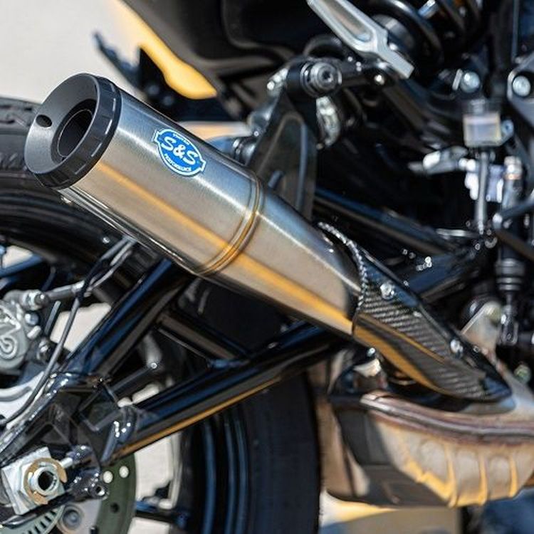 Indian FTR1200 S&S Cycle Grand National stainless-steel ECE slip-on exhaust