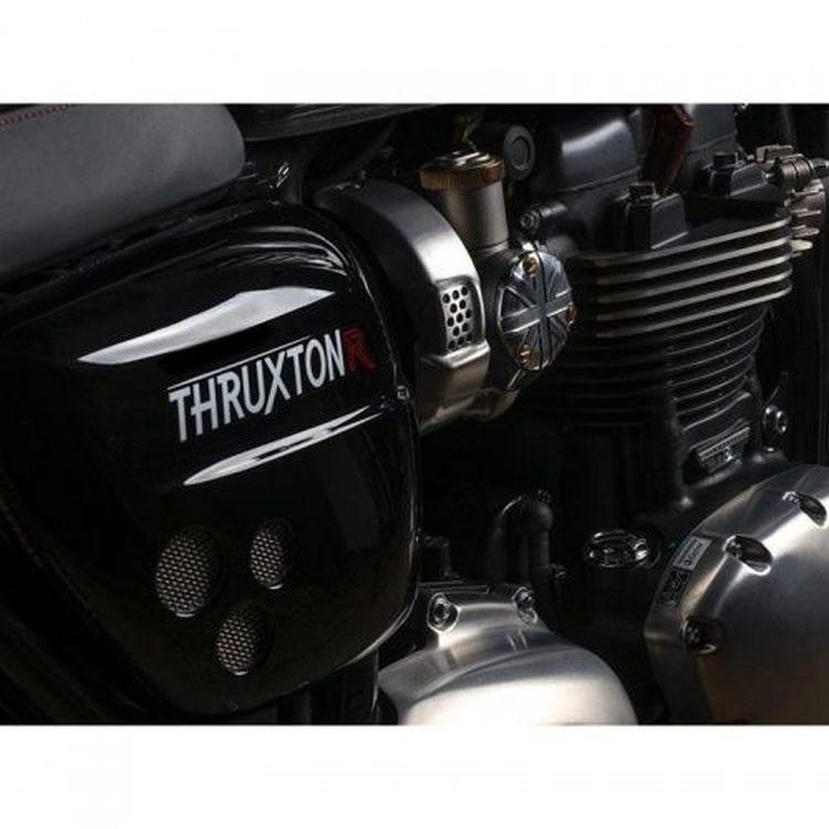 TPS Carb / Throttle Body Cover Union Jack Polished Finish by Motone