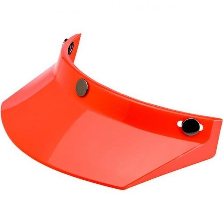 Biltwell Open Face Motorcycle Helmet Moto Visor Peak - Orange