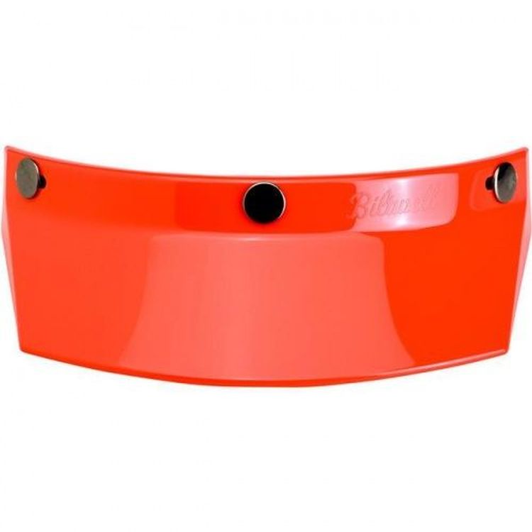 Biltwell Open Face Motorcycle Helmet Moto Visor Peak - Orange