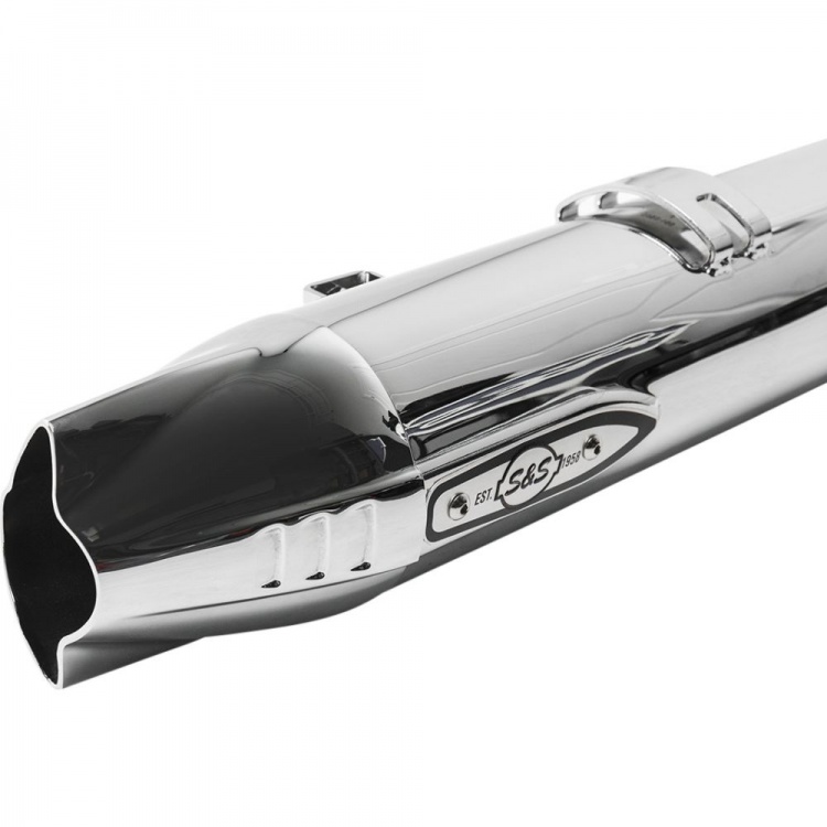 S&S Cycle 4 Inch Broadhead Fishtail Slip-On Exhaust for Indian Challenger & Chieftain