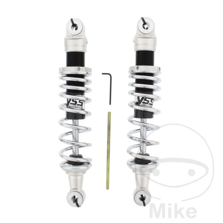 YSS Shock Absorber Adjustable Rear Twin Shock 310mm/14mm Eye Internal ...