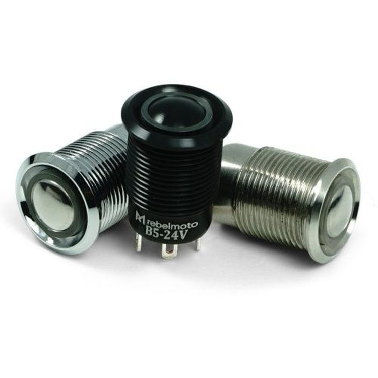 Rebelmoto 12mm Push Button with LED