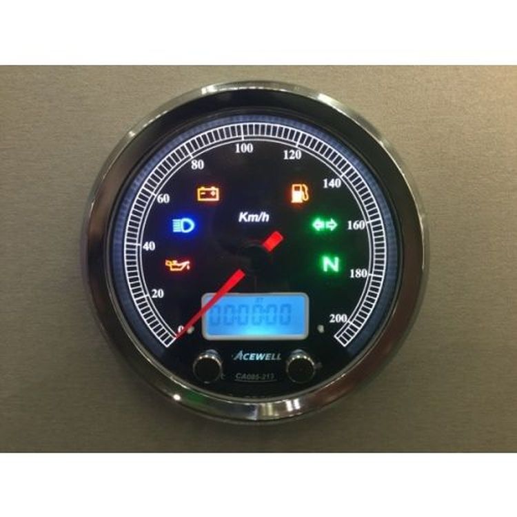 Acewell ACE-CA85 Classic Face 85mm Diameter Classic Style Analogue Gauge with Digital Panel