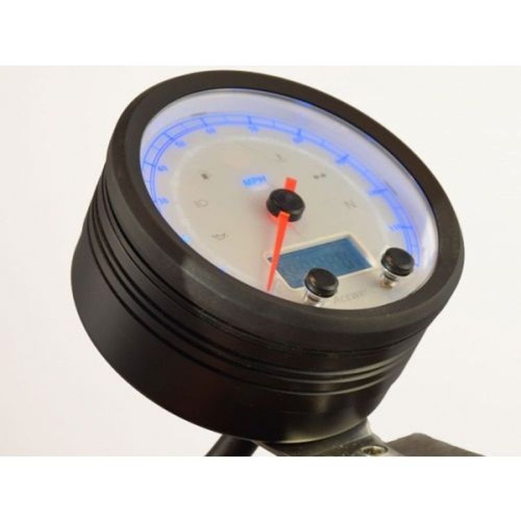 Acewell ACE-CA85 White Face 85mm Diameter Analogue Gauge with White Face & Digital Panel