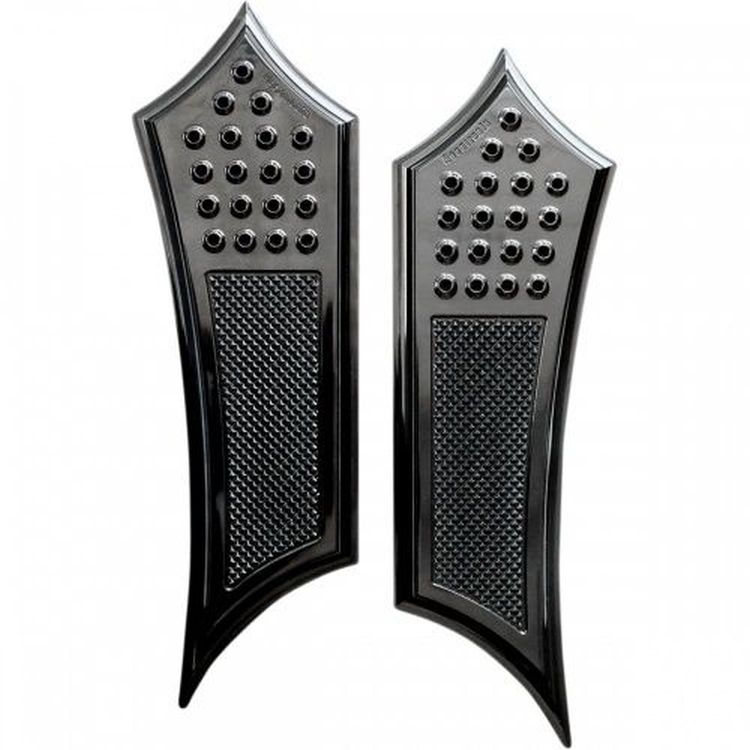 Accutronix Extended Drilled Insitigator Driver Floorboards For Indian Chief Range And Roadmaster