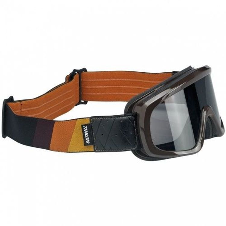 Biltwell Overland 2.0 Tri-Stripe Goggles Black Red Orange