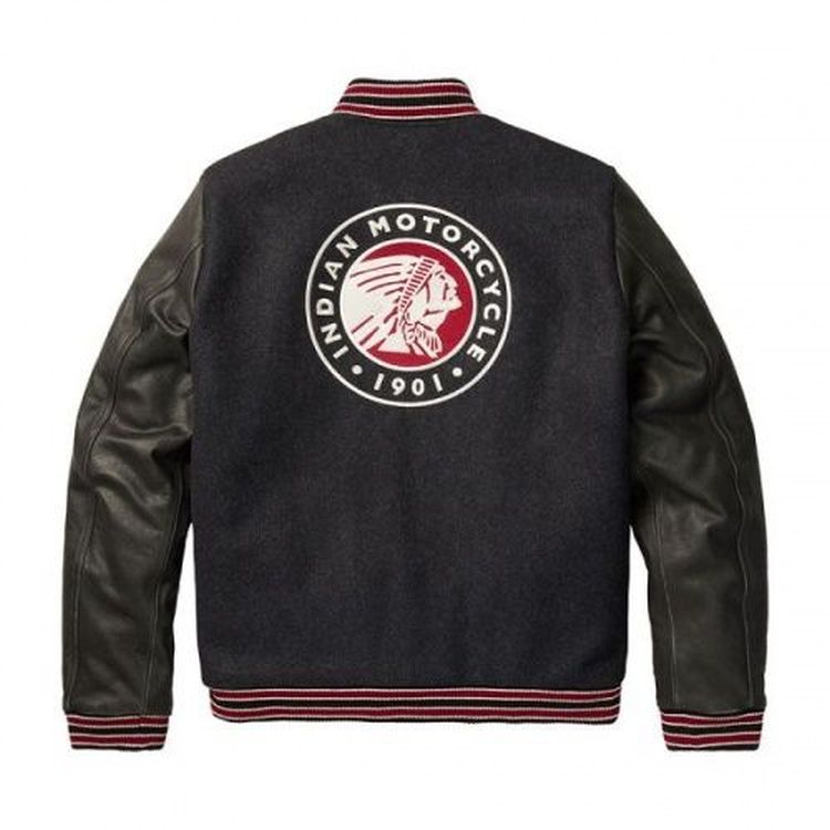 Indian Motorcycle Men's Varsity Jacket - Grey