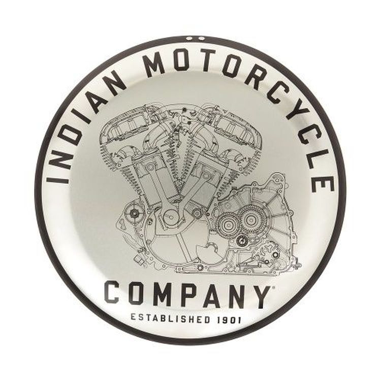 Indian Motorcycle V-Twin Engine Wall Sign