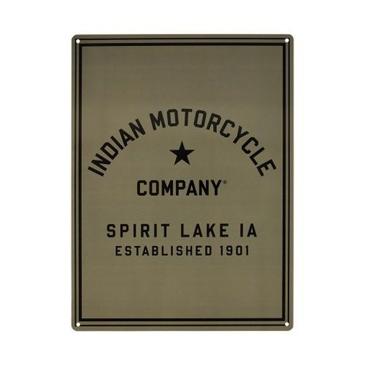 Indian Motorcycle Khaki Wall Sign