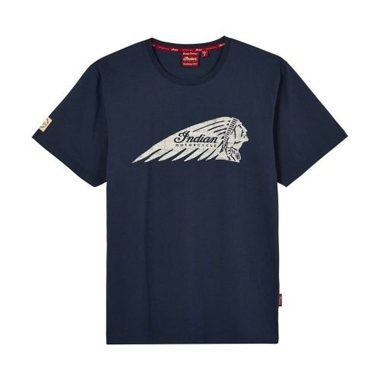 Indian Motorcycle Faded Headdress T-Shirt - Navy