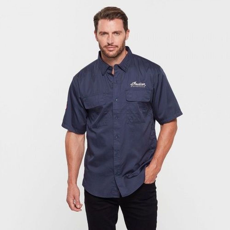 Indian Motorcycle Vented Shirt - Navy