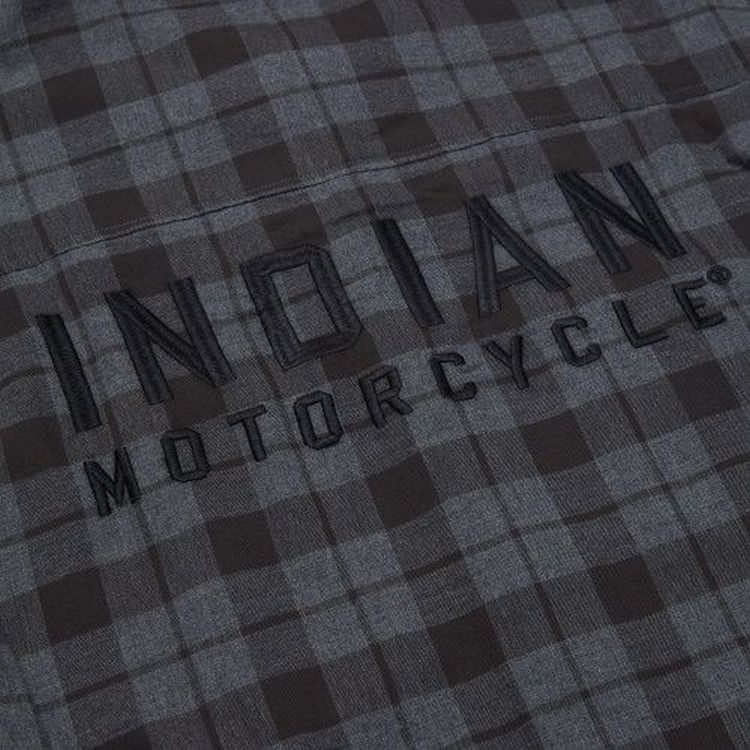 Indian Motorcycle Chicago Plaid Shirt - Black