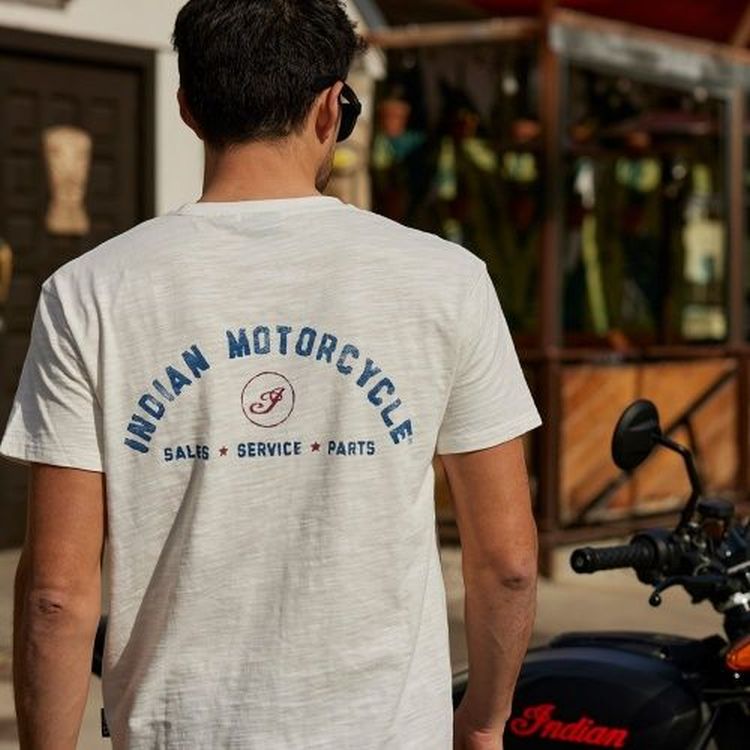 Indian Motorcycle Sales Parts Service T-Shirt - White