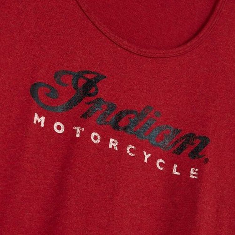 Indian Motorcycle Women's 2 Colour Foil Script T-Shirt - Red