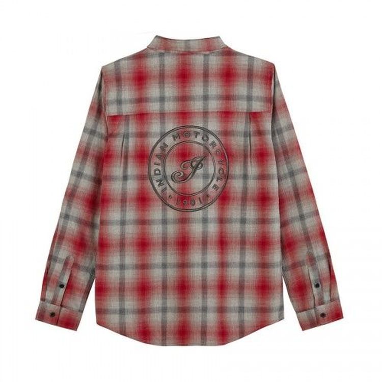 Indian Motorcycle Women's Icon Plaid Shirt - Red