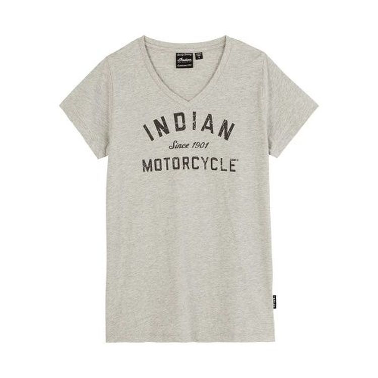 Indian Motorcycle Women's 2 V-neck 1901 T-Shirt, Grey