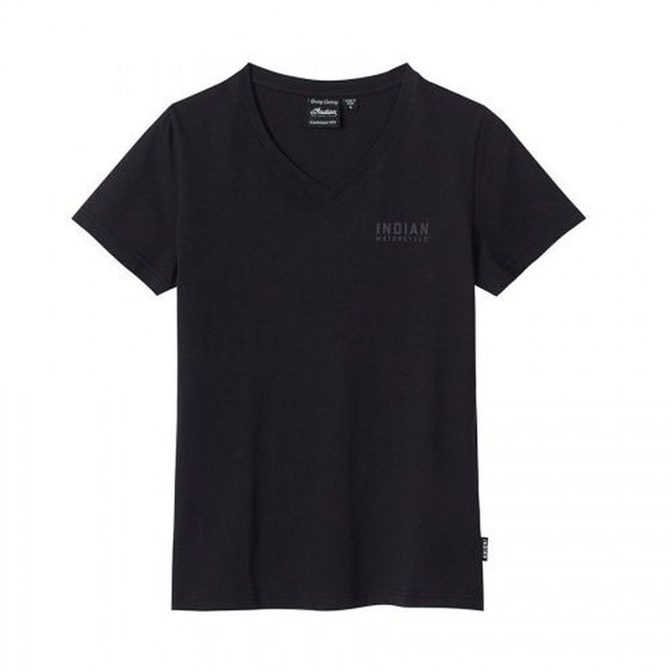 Indian Motorcycles Ladies Black Logo Stud T-Shirt - Black