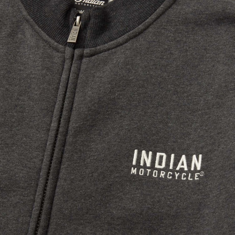 Indian Motorcycle Men's Colorblack Marl Zip Thru - Grey