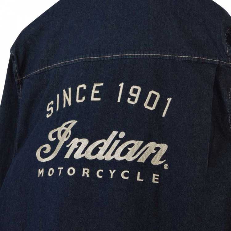 Indian Motorcycle Heritage Denim Shirt - Navy