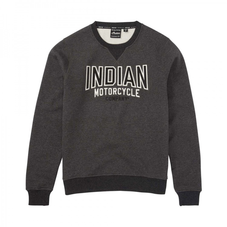 Indian Motorcycle Women's Contrast Ribbed Sweatshirt - Grey