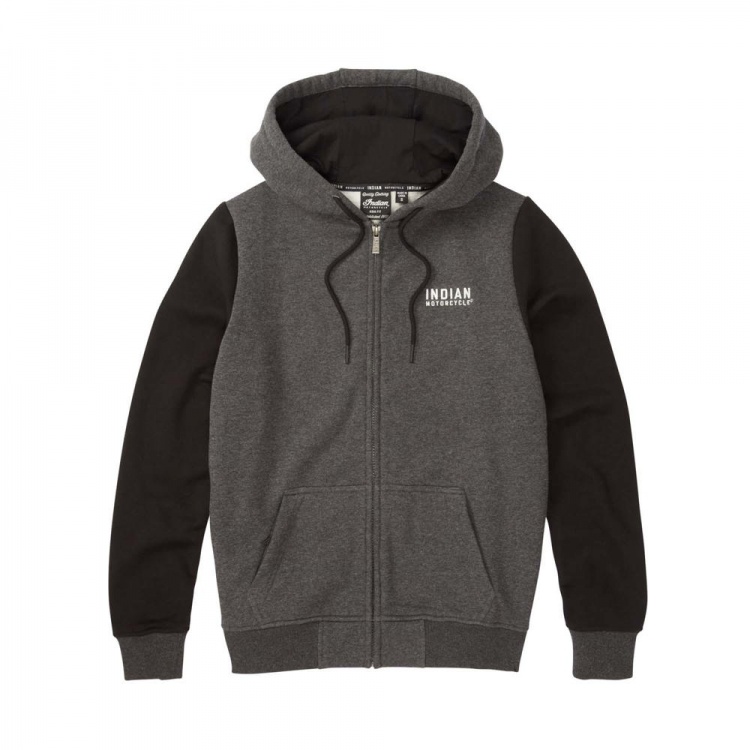 Indian Motorcycle Women's Charcoal Black Contrast Hoodie - Grey