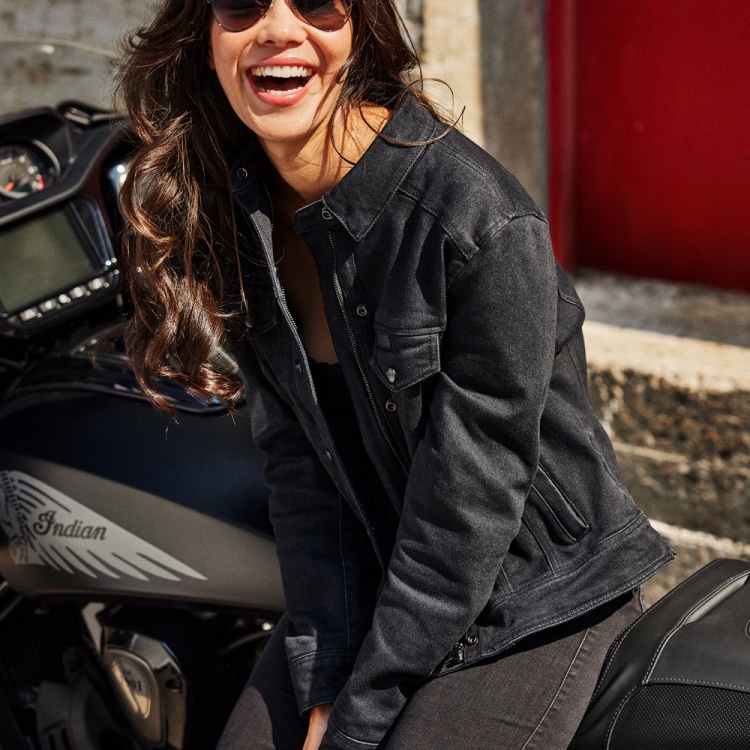 Indian Motorcycle Women's Alex Denim Jacket - Black