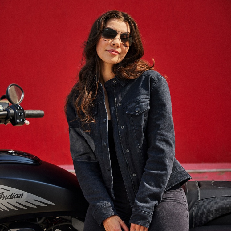 Indian Motorcycle Women's Alex Denim Jacket - Black