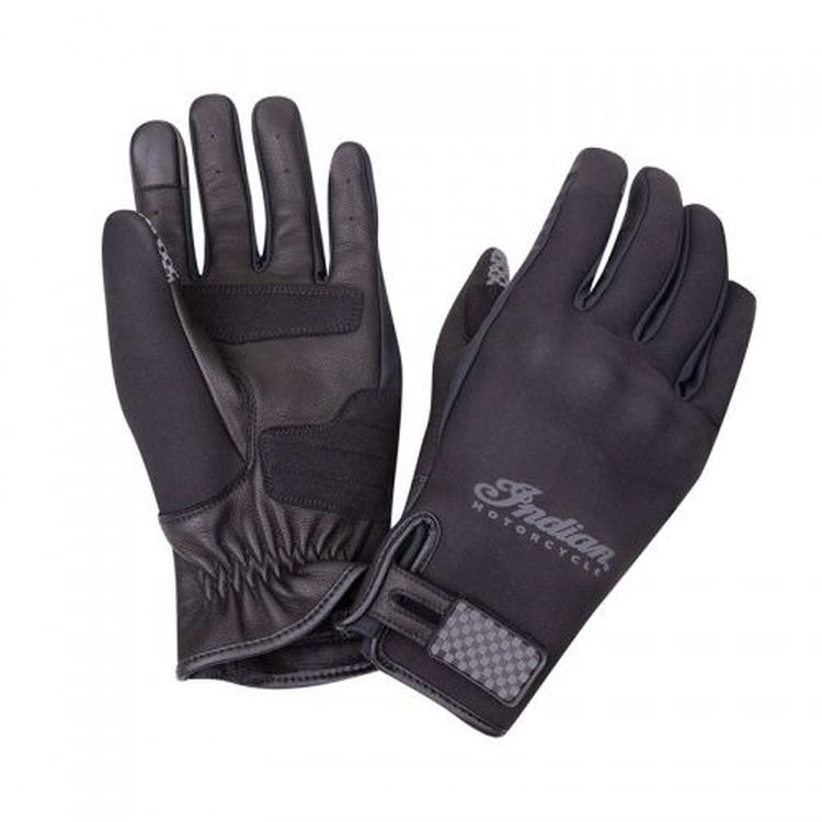 Indian Men's Neoprene Flat Track Riding Gloves with Hard Knuckles