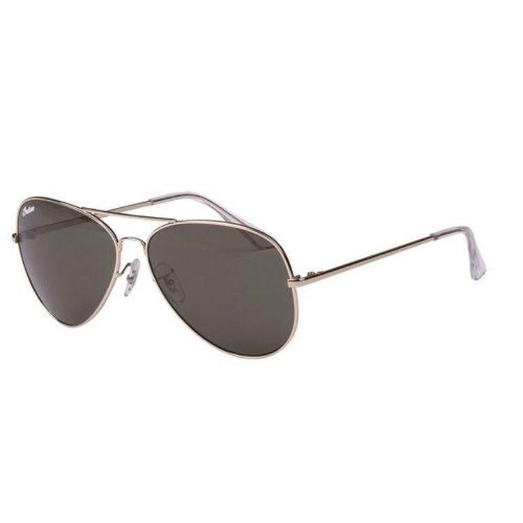 Indian Motorcycle Aviator Sunglasses with Green Lens - Gold