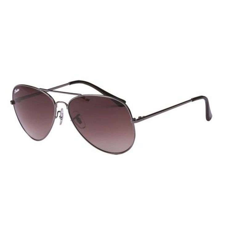 Indian Motorcycle Aviator Sunglasses with Brown Lens - Silver