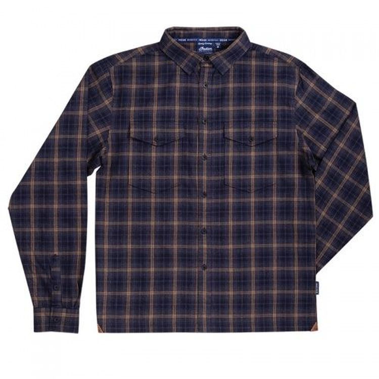 Indian Men's Twin Pocket Plaid Shirt Grey