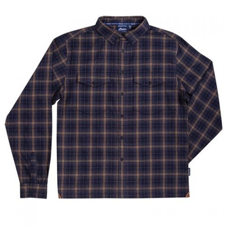 Indian Motorcycle Twin Pocket Plaid Shirt - Grey